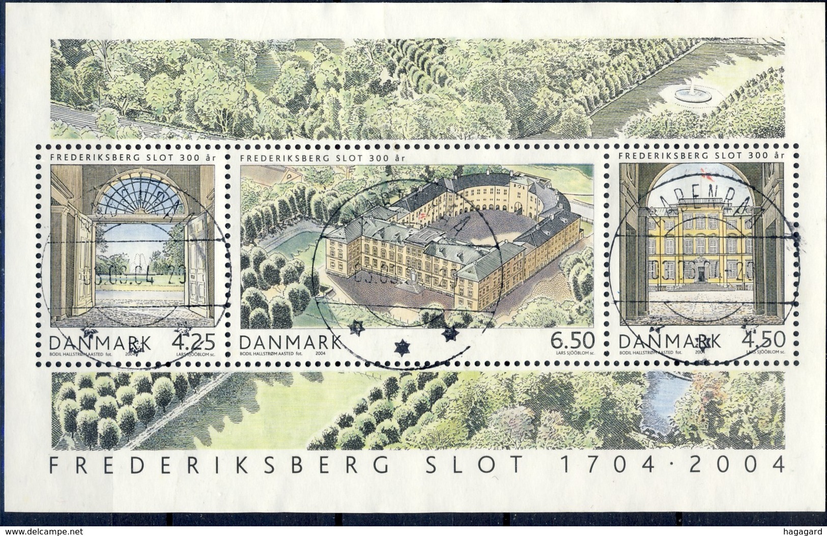 #Denmark 2004. Frederiksberg Castle 300 Years. Bloc. Michel 24. Cancelled (o) - Blocks & Sheetlets