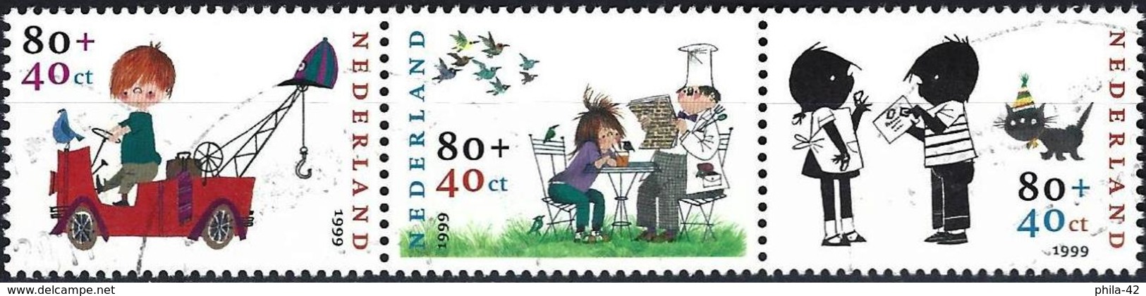 Netherlands 1999 - Children's Serial Characters ( Mi 1750/52 - YT 1723/25 ) Complete Series - Oblitérés