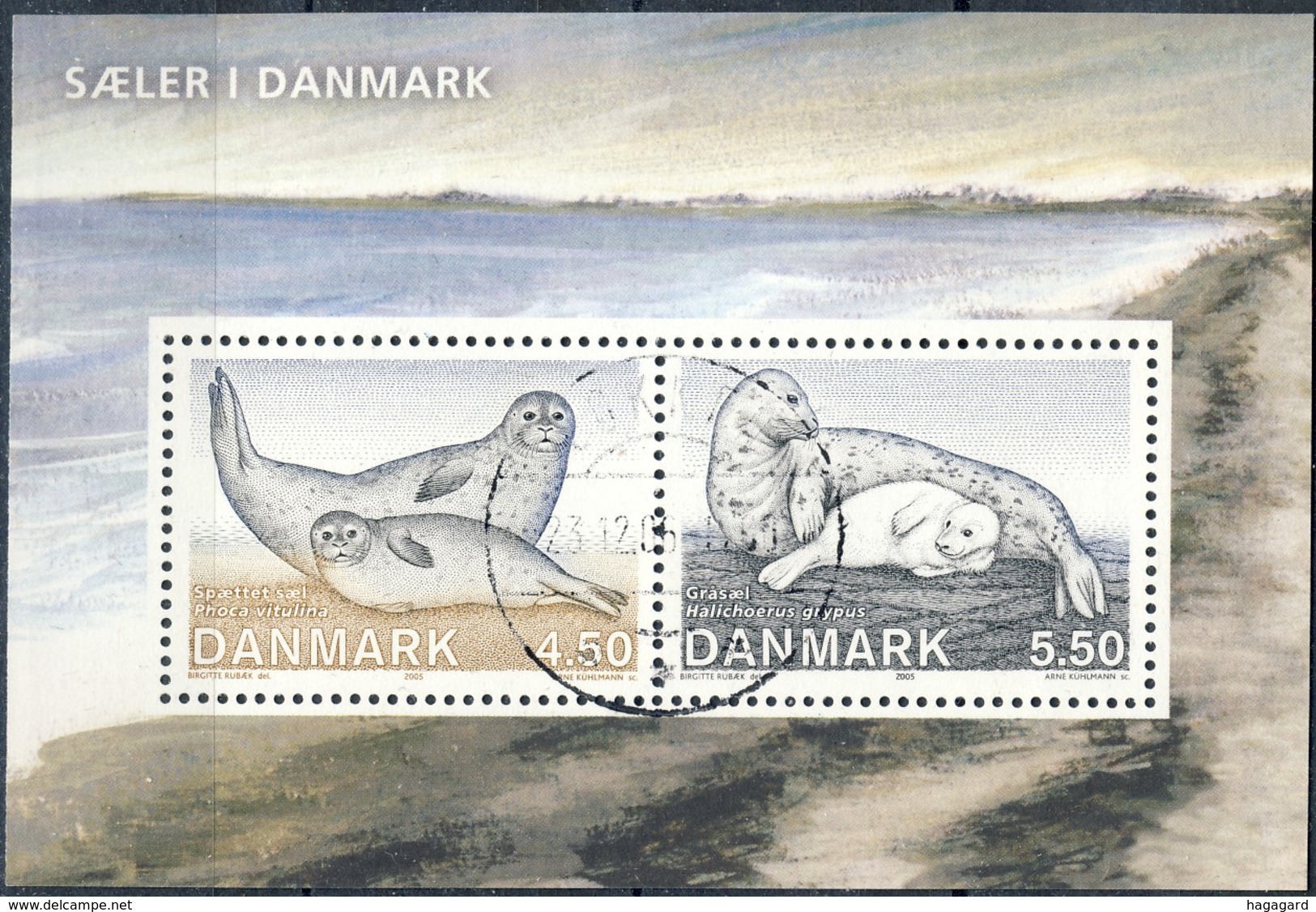 #Denmark 2005. Seals. Bloc. Michel 11. Cancelled (o) - Blocks & Sheetlets