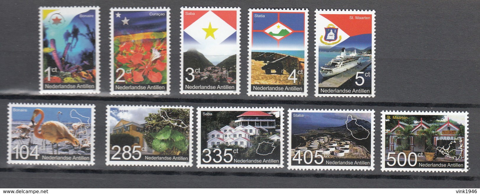 Netherlands Antilles 2007,10V,set,birds,vogels,vögel,oiseaux,pajaros,boat,ship,landscapes,MNH/Postfris(A3162) - Andere & Zonder Classificatie