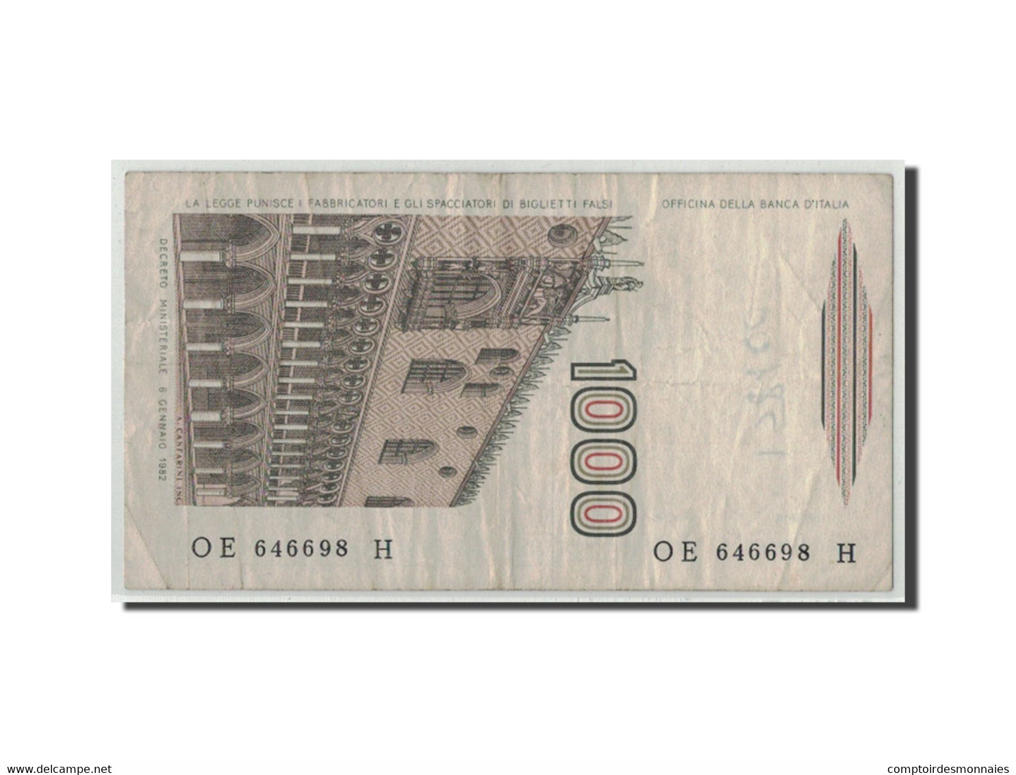 Billet, Italie, 1000 Lire, 1982, 1982-01-06, KM:109b, TB - 1000 Lire