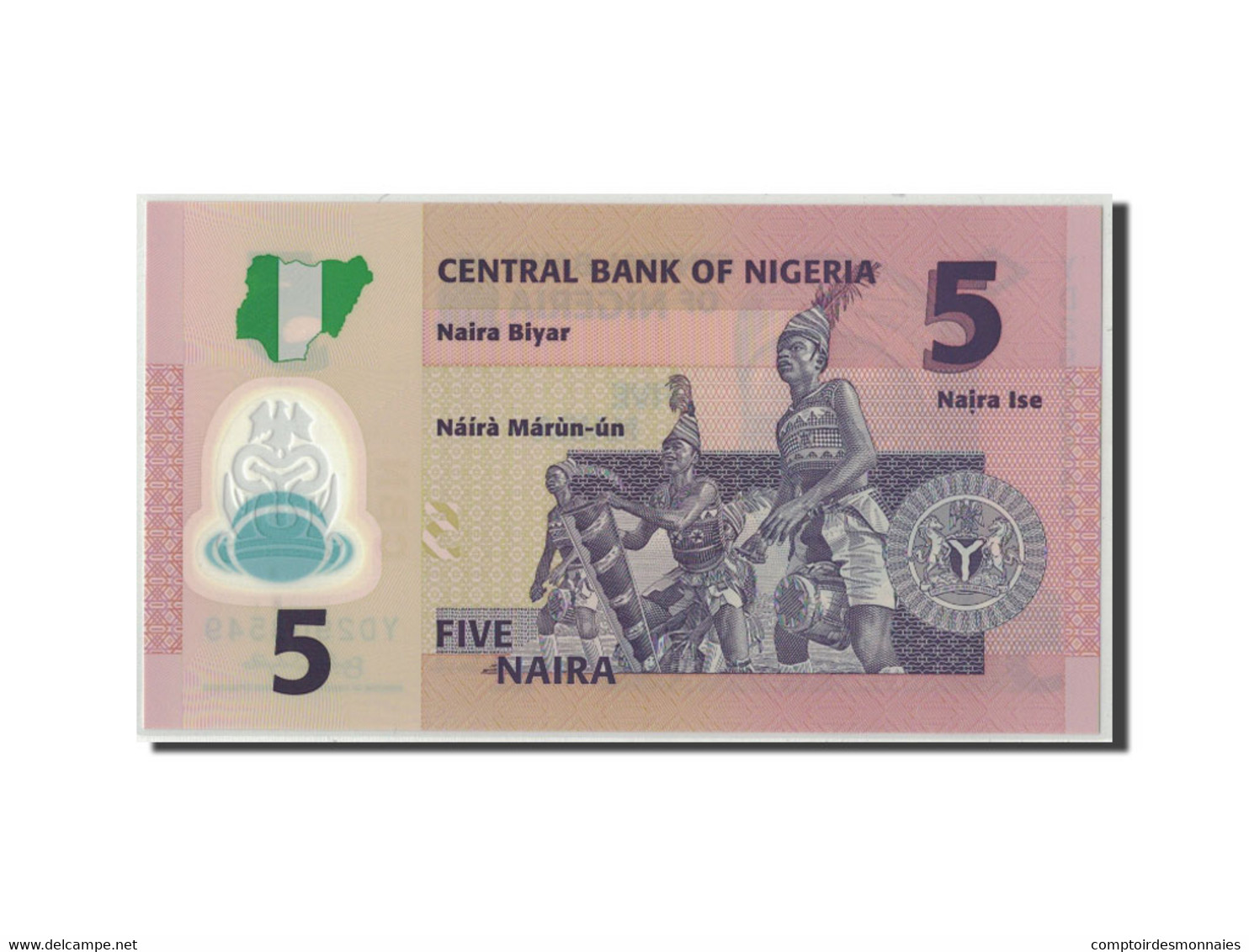 Billet, Nigéria, 5 Naira, 2009, KM:38, NEUF - Nigeria