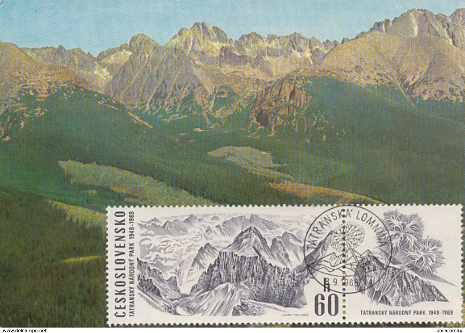 D29066 CARTE MAXIMUM CARD 1969 CZECHOSLOVAKIA - TATRANSKA MOUNTAINS CP ORIGINAL - Sonstige & Ohne Zuordnung