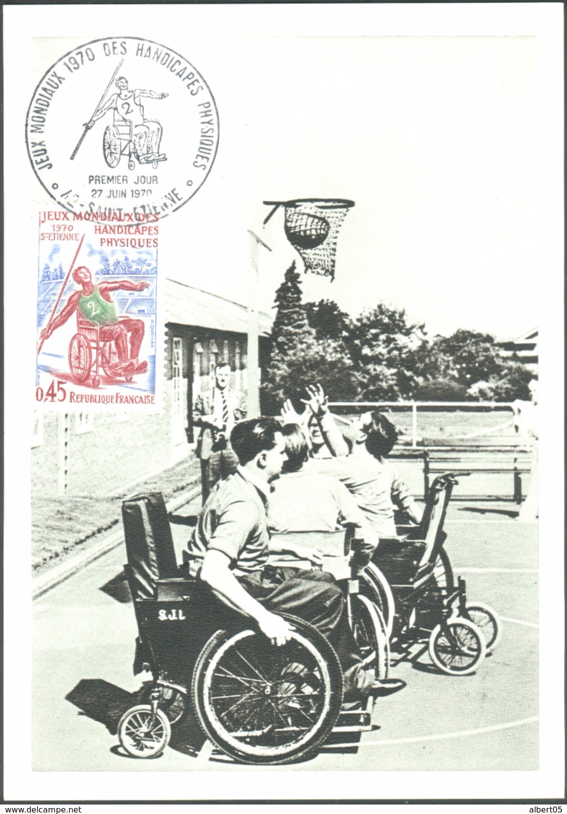 Jeux Mondiaux 1970 Des Handicapés Physiques - 42 Saint Etienne - 17 Juin 1970 - Sport Voor Mindervaliden