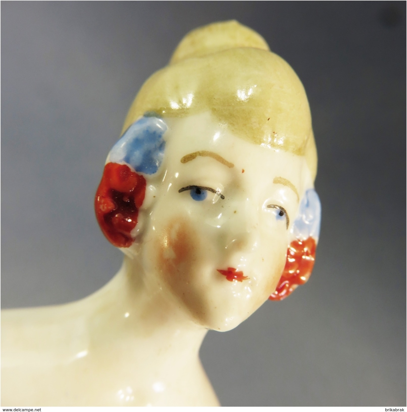 DEMI FIGURINE FEMME - Mode Porcelaine Poupée Art Déco - Autres & Non Classés