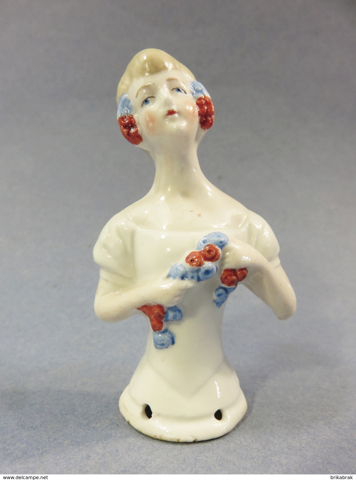 DEMI FIGURINE FEMME - Mode Porcelaine Poupée Art Déco - Autres & Non Classés