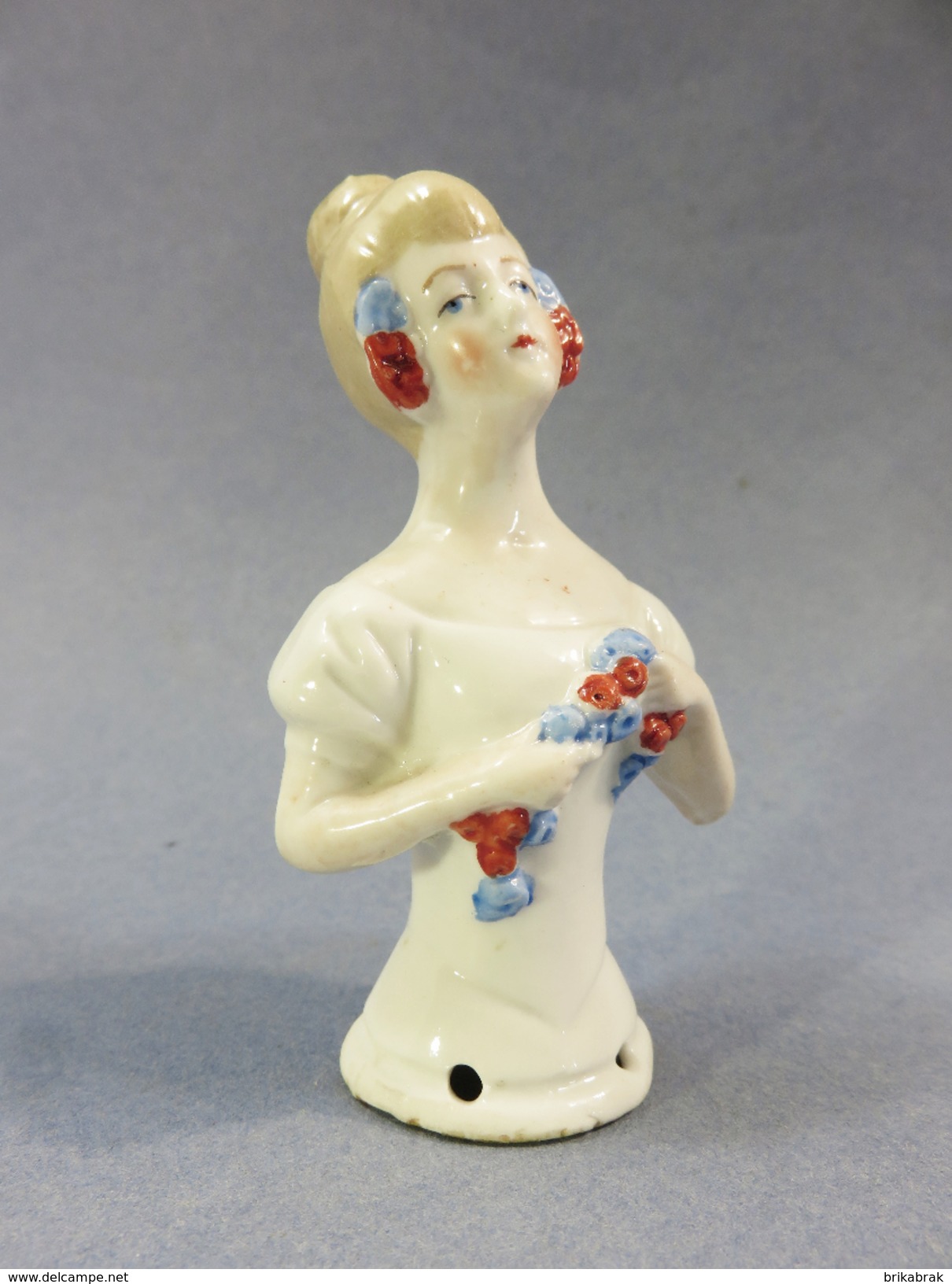 DEMI FIGURINE FEMME - Mode Porcelaine Poupée Art Déco - Autres & Non Classés