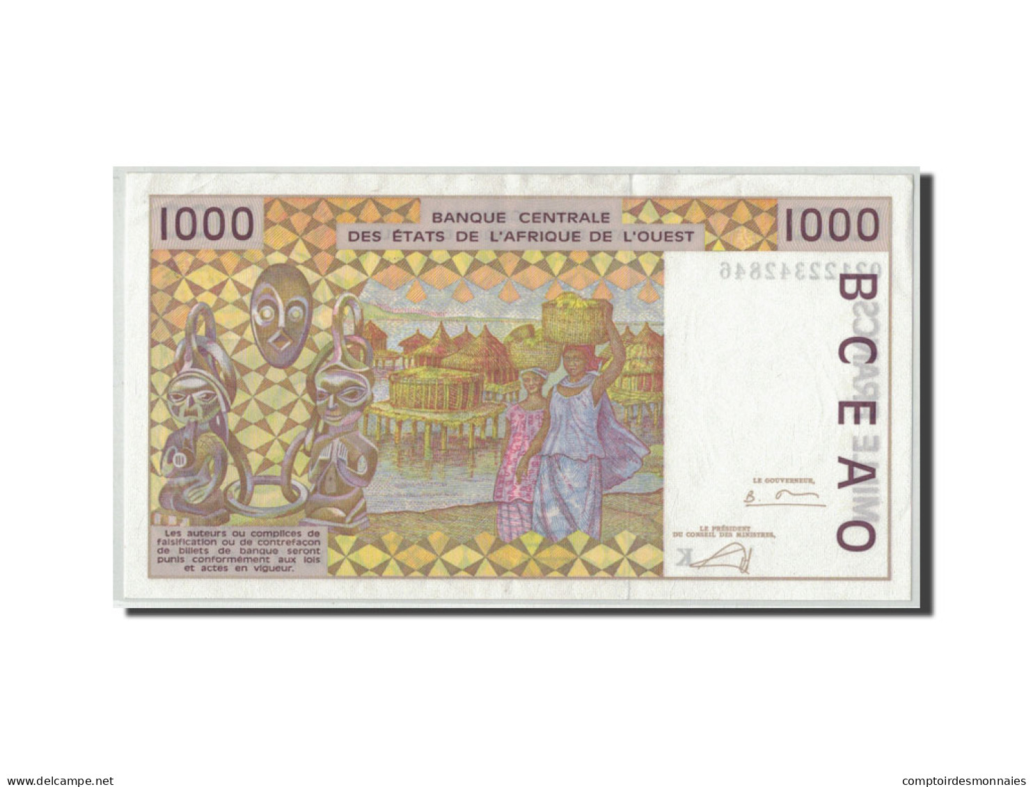 Billet, West African States, 1000 Francs, 2002, KM:711Ke, SUP - West African States