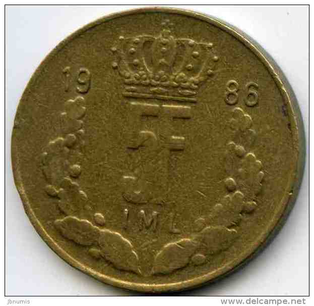 Luxembourg 5 Francs 1986 KM 60.1 - Luxembourg