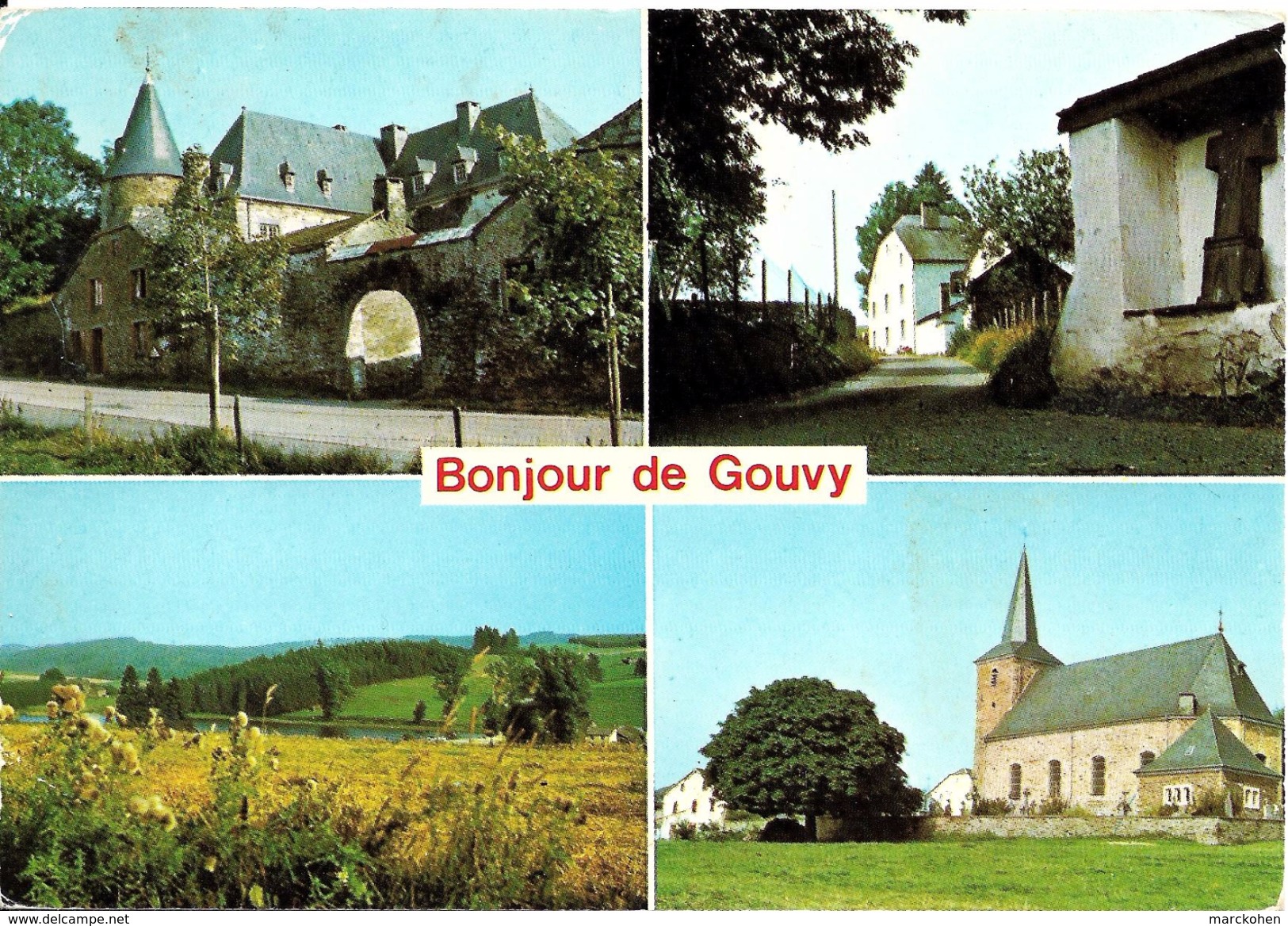 GOUVY (6670) : Bonjour De Gouvy. CPSM Multivues (4 Vues). - Gouvy
