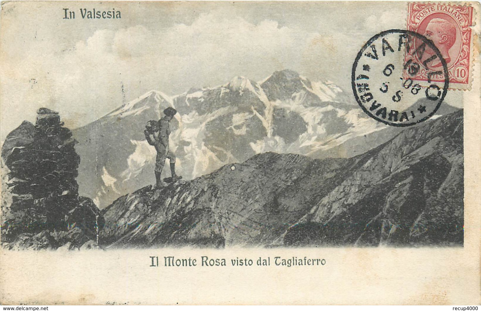 ITALIE  In Valsesia  MONTE ROSA  Visto Dal Tagliaferro  2 Scans - Altri & Non Classificati