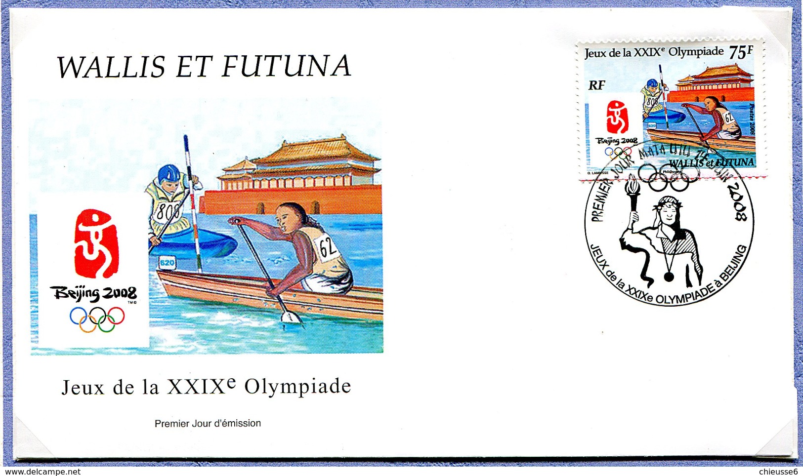 Wallis Et Futuna ** N° 695 - J.O. De Pekin (canoë) - 1er Jour - Unused Stamps
