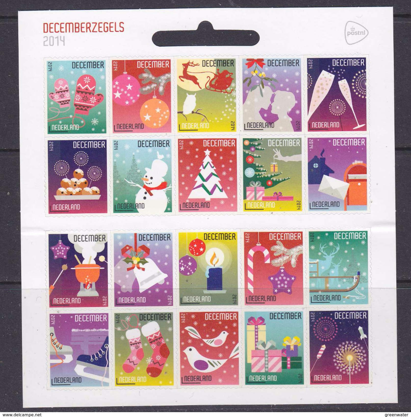 Nederland 2014 Decemberzegels 20x (zelfklevend)  ** Mnh (34957R) - Neufs