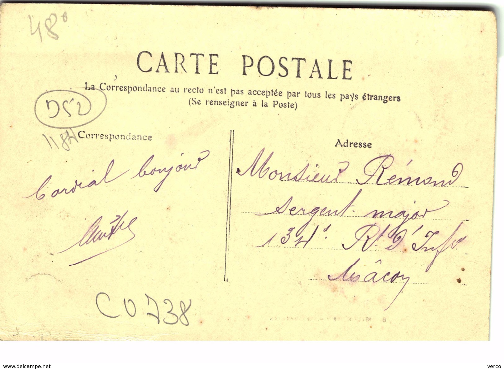 Carte Postale Ancienne De MILLIERES - Autres & Non Classés