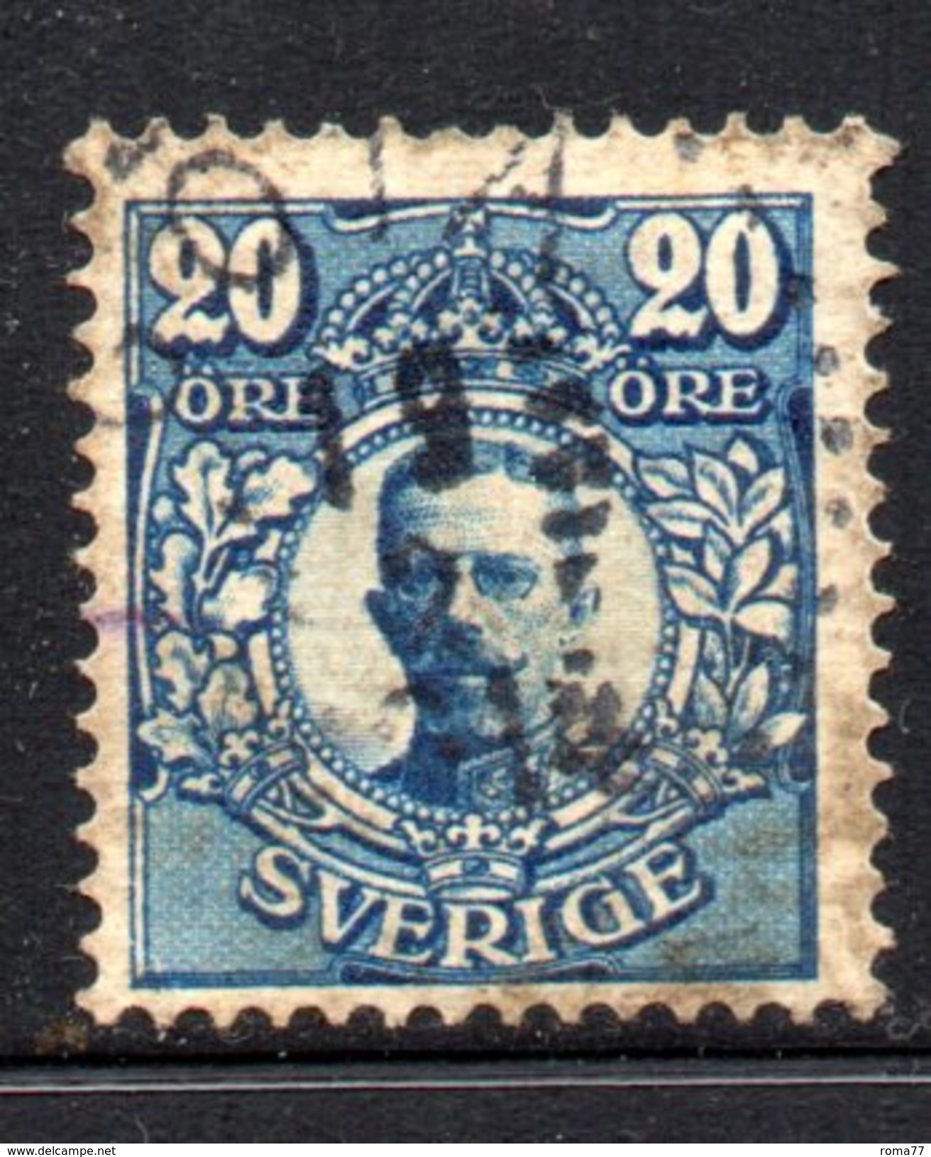 XP2493 - SVEZIA , 20 Ore Verde Usato Used . FILIGRANA LETTERE 6/10 - Gebraucht