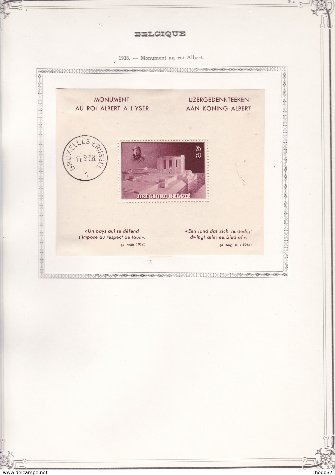 Belgique  Blocs - Collection Vendue Page Par Page - Timbres Oblitérés / Neufs */** - B/TB - 1924-1960