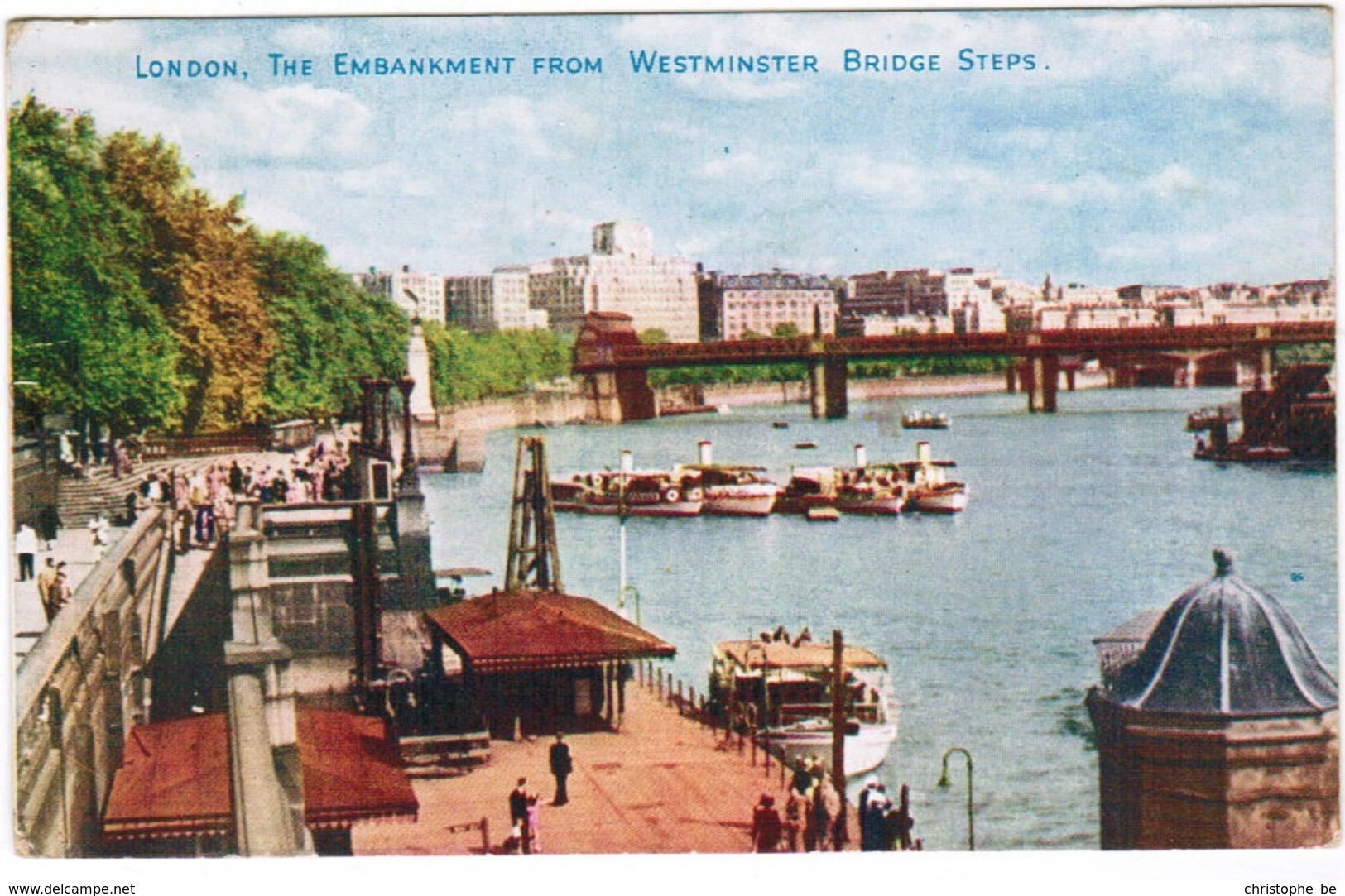 London, The Embankment From Westminster Bridge Steps (pk32711) - Other & Unclassified