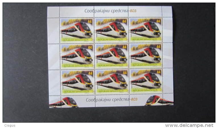 Macedonia Mazedonien 2016  MNH ** Ma 727 KB Transportation - Trains - Züge - Nordmazedonien