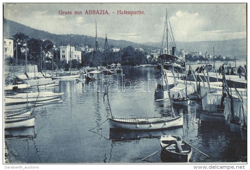 ** T2/T3 Abbazia, Hafenpartie / Harbor Detail, Port, Sailboats, Steamship (EK) - Unclassified