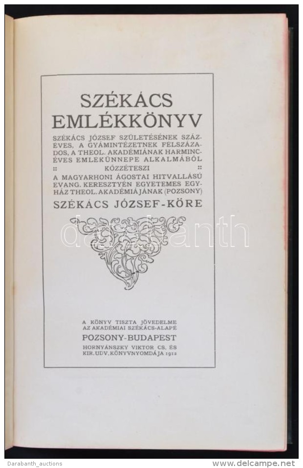 Sz&eacute;k&aacute;cs Eml&eacute;kk&ouml;nyv. Sz&eacute;k&aacute;cs J&oacute;zsef Sz&uuml;let&eacute;s&eacute;nek... - Unclassified