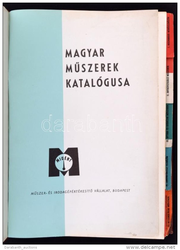 Heimer JenÅ‘: Magyar MÅ±szerek Katal&oacute;gusa. Bp., 1961, MIG&Eacute;RT. Kiad&oacute;i Festett... - Ohne Zuordnung