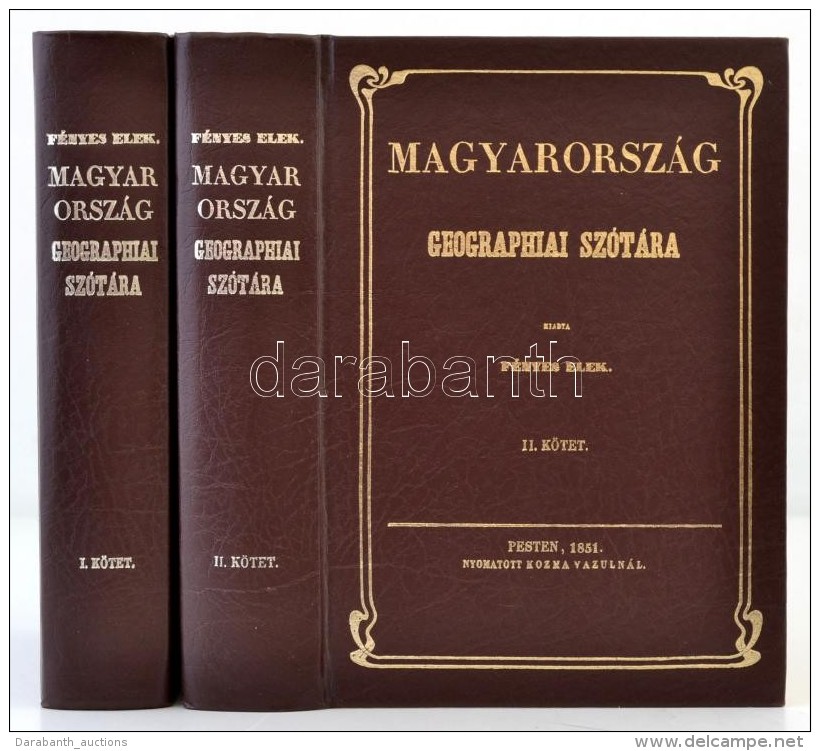 F&eacute;nyes Elek: Magyarorsz&aacute;g Geographiai Sz&oacute;t&aacute;ra I-II. Budapest, 1984, Magyar... - Non Classificati