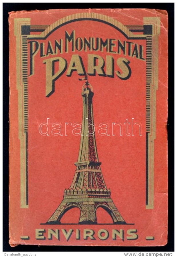 Cca 1920-1930 Plan Monumental Paris &amp; Environs. Guide Commode Pour Voir Et Visiter Les Monuments De Paris.... - Sonstige & Ohne Zuordnung