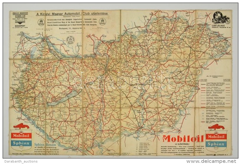 Cca 1930 A Kir&aacute;lyi Magyar Automobil Club &uacute;tijelent&eacute;se, Szerk.: Talli&aacute;n Ferenc,... - Sonstige & Ohne Zuordnung