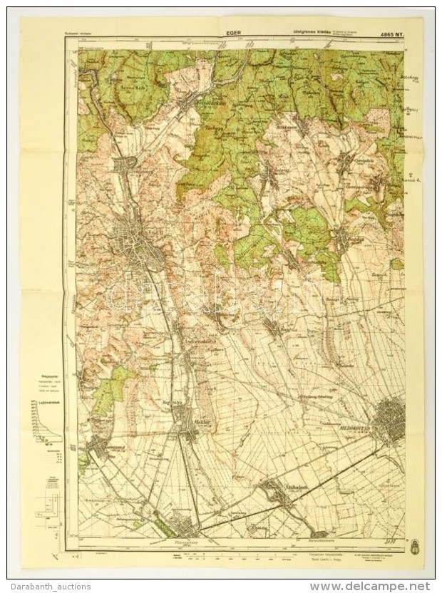 1944 Eger &eacute;s K&ouml;rny&eacute;k&eacute;nek T&eacute;rk&eacute;pe, Kiadja A M. Kir, Honv&eacute;d... - Other & Unclassified