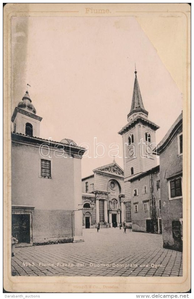 Cca 1890-1900 Fiume, Piazze Del Duomo (SzÅ±z M&aacute;ria Mennybemenetele Templom), Stengel &amp; Co. 4743.,... - Sonstige & Ohne Zuordnung