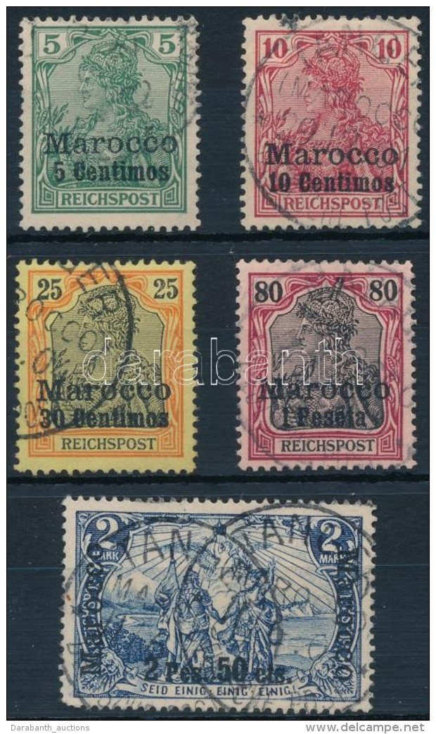 O Marokk&oacute; 1900 Mi 8-9, 11, 15, 17 - Sonstige & Ohne Zuordnung