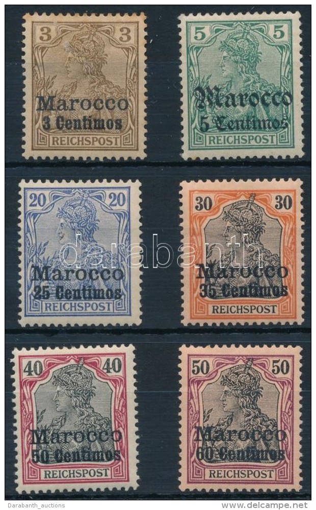 * Marokk&oacute; 1900 Mi 7-8, 10, 12-14 - Sonstige & Ohne Zuordnung