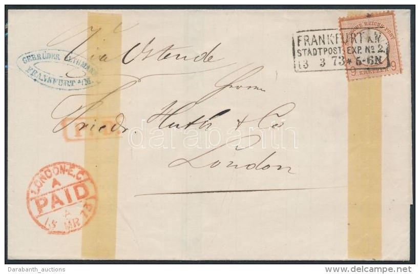 1873 Mi 27a Lev&eacute;len / On Cover 'FRANKFURT' - 'LONDON' - Sonstige & Ohne Zuordnung
