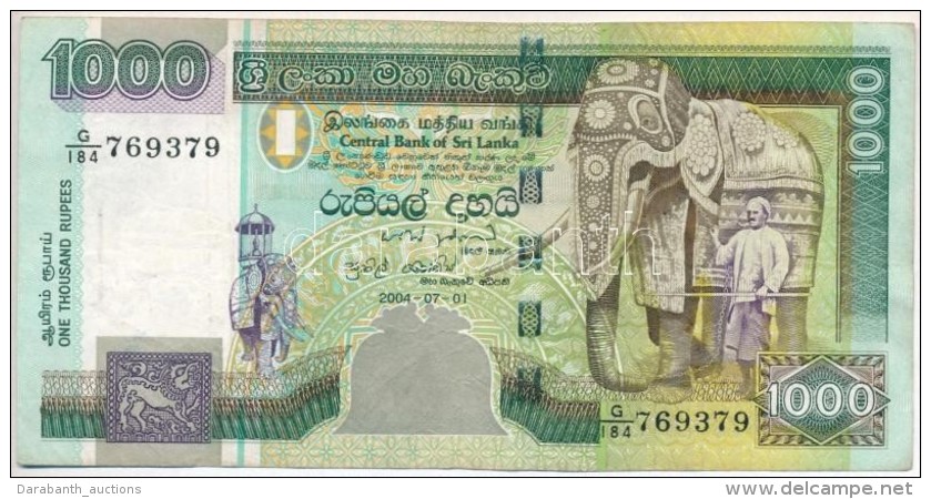 Sr&iacute; Lanka 2004. 1000R T:III
Sri Lanka 2004. 1000 Rupees C:F - Ohne Zuordnung