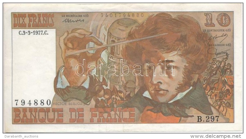 Franciaorsz&aacute;g 1976. 10Fr T:III Sz&eacute;p Pap&iacute;r
France 1976. 10 Francs C:F Nice Paper - Ohne Zuordnung