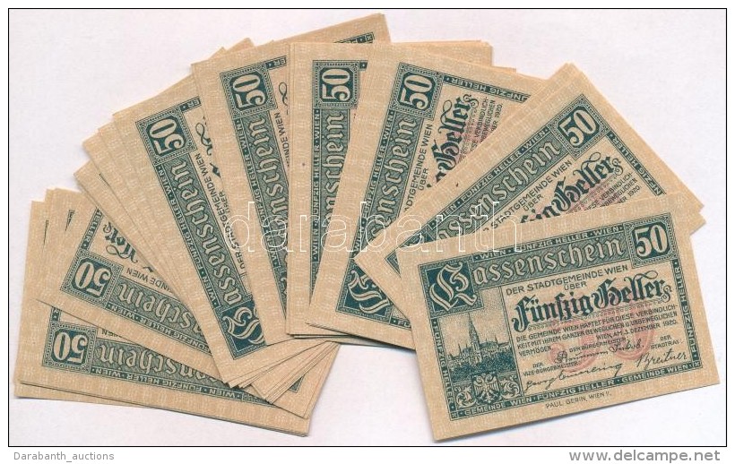 Ausztria / B&eacute;cs 1920. 50h (50x) P&eacute;nzt&aacute;ri Utalv&aacute;ny T:I,I- Austria / Wien 1920. 50 Heller... - Non Classificati
