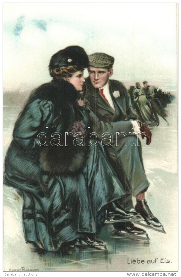 ** T2 Liebe Auf Eis / Romantic Ice Skating Couple, 20454. S: Clarence F. Underwood - Non Classificati