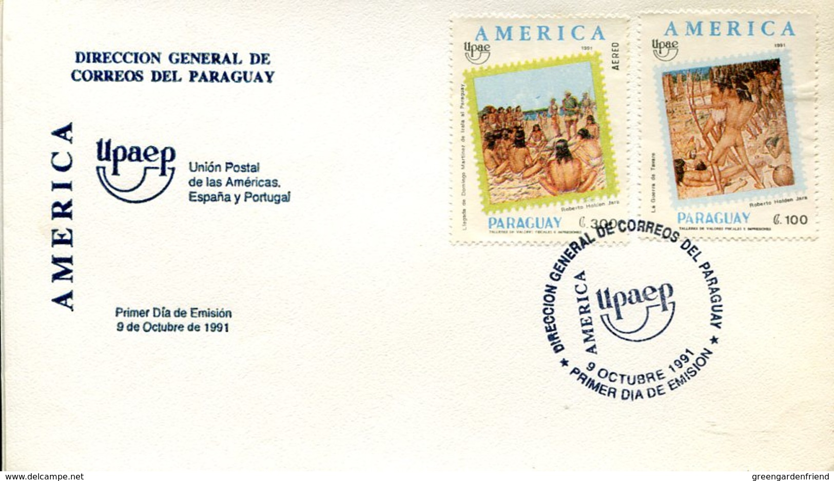 18788 Paraguay, Fdc 1991  Cristobal Colon,  Cristoforo Colombo,  Columbus  Coulombe - Christophe Colomb