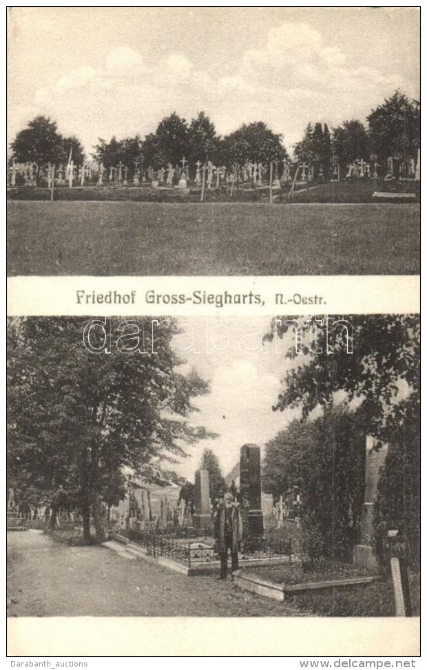 ** T2/T3 Gross Siegharts, Friedhof, Verlag Johann Bednars / Cemetery (EK) - Ohne Zuordnung