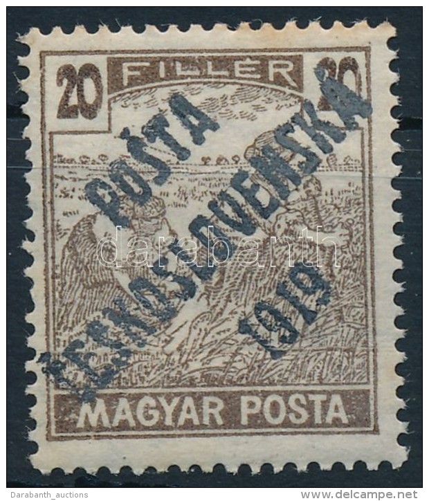 ** Posta Ceskoslovenska 1919 Magyar Posta 20f Garancia N&eacute;lk&uuml;l (**1.950.000) - Other & Unclassified