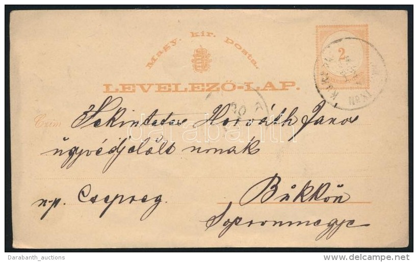 1878.12.16. Magyar D&iacute;jjegyes LevelezÅ‘lap 'K.u.k. FEL(DPOSTEXPOSITUR) No XI.' B&eacute;lyegz&eacute;ssel... - Other & Unclassified