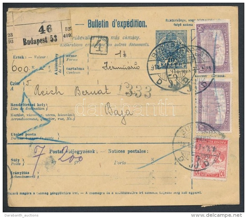 1918 Sz&aacute;ll&iacute;t&oacute;lev&eacute;l &eacute;rt&eacute;knyilv&aacute;n&iacute;t&aacute;ssal, 7... - Other & Unclassified