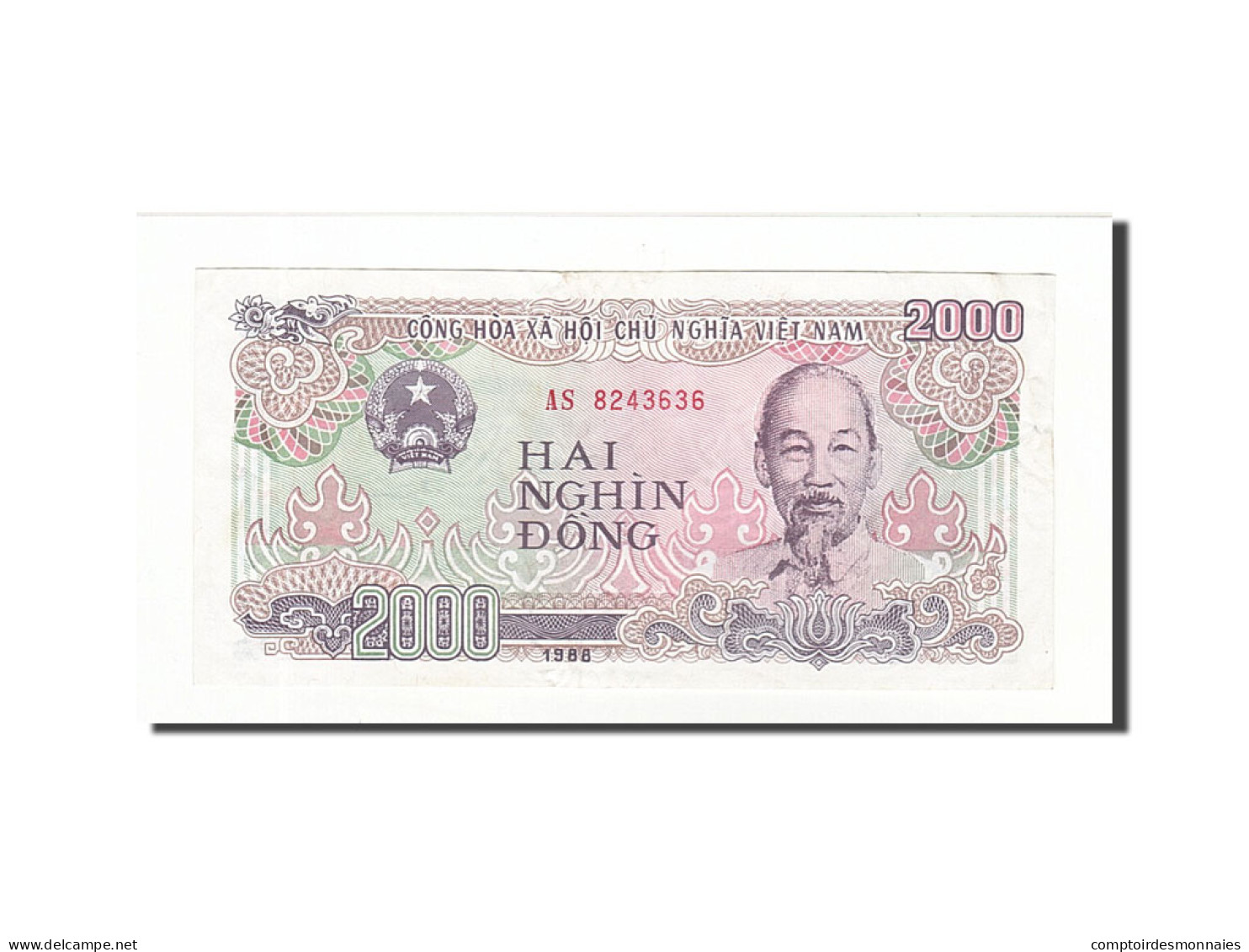 Billet, Viet Nam, 2000 D<ox>ng, 1988-1991, 1998, KM:107a, TTB - Viêt-Nam