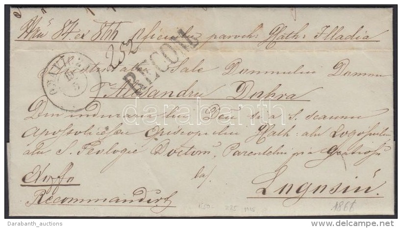 1866 Aj&aacute;nlott / Registered Ex Offo 'ORAVICZA' + 'RECOM' - 'TEMESV&Aacute;R RECOMMANDIRT' 'LUGOS' - Altri & Non Classificati