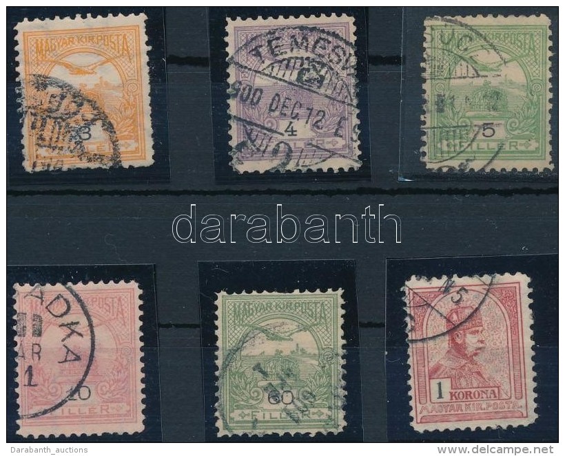 O 1900 Turul 3f, 4f, 5f, 10f, 60f, 1K 11 1/2 Fogaz&aacute;ssal (60.000) (foghib&aacute;k) - Altri & Non Classificati