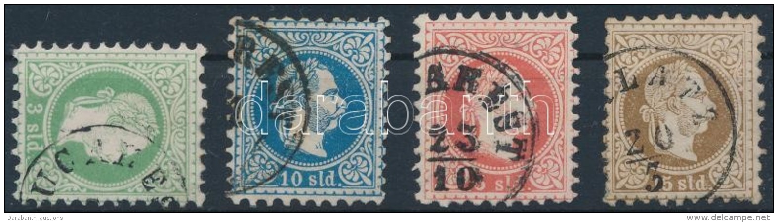 O 1867 Magyar Posta Rom&aacute;ni&aacute;ban 3 Sld, 5 Sld, 10 Sld, 15 Sld (190.000) - Other & Unclassified