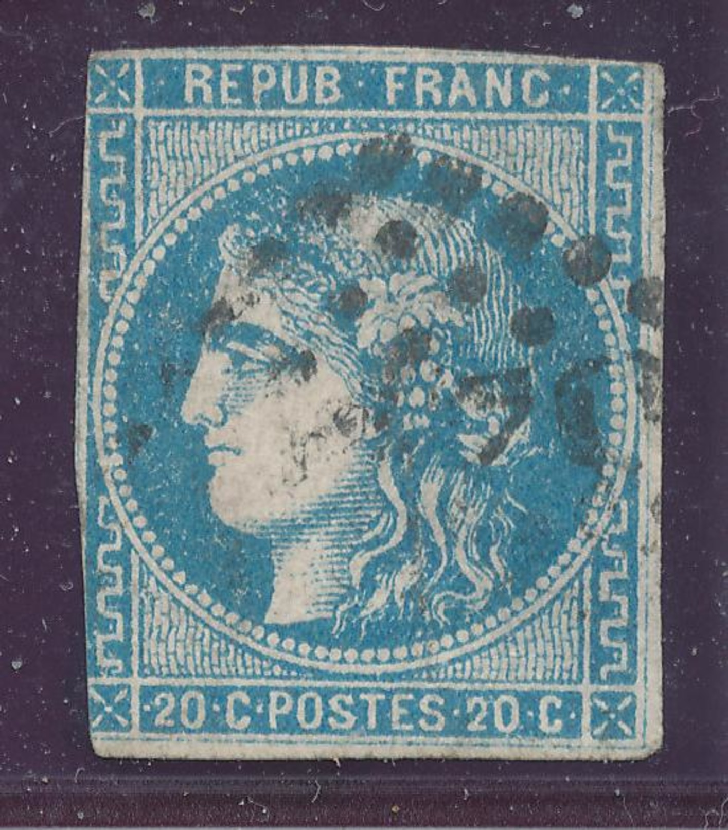 N°45 BORDEAUX VARIÉTÉ OBLITÉRATION. - 1870 Uitgave Van Bordeaux