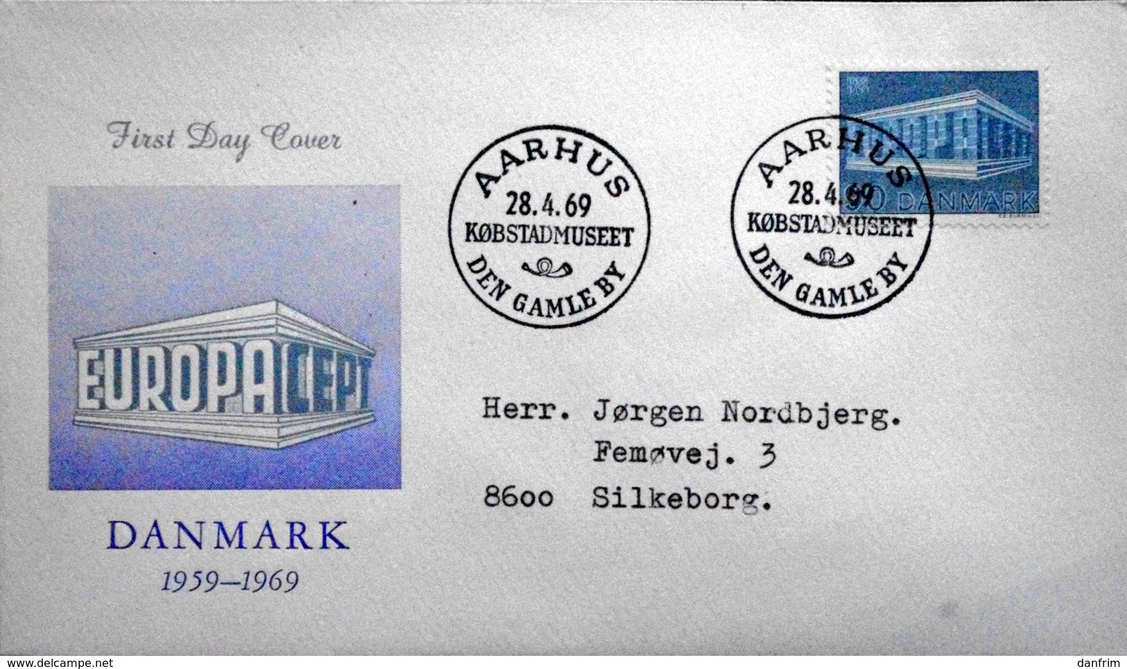 Denmark  1969   CZ. Slania    EUROPA Cover AARHUS Den Gamleby  MiNr. 479 FDC ( Lot  6280 ) - FDC