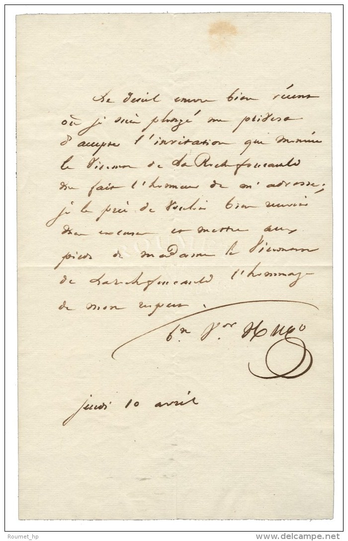 HUGO Victor (1802-1885), &eacute;crivain, Homme Politique, De L'Acad&eacute;mie Fran&ccedil;aise. - Autres & Non Classés