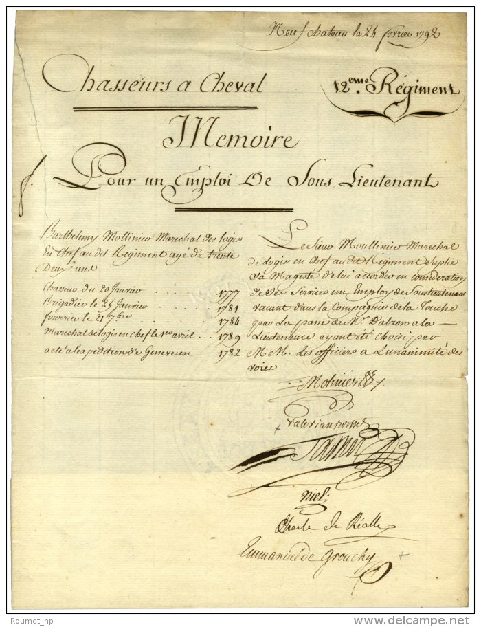GROUCHY Emmanuel De (1766-1847), Mar&eacute;chal D'Empire. - Autres & Non Classés